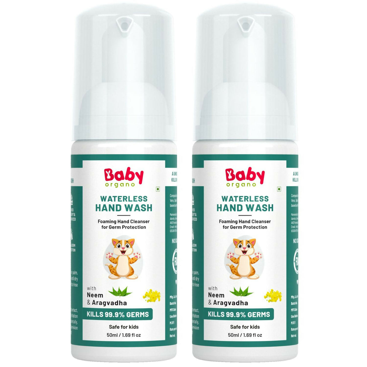 Babyorgano Non Alcoholic Foam Based Waterless Hand Wash for Kids