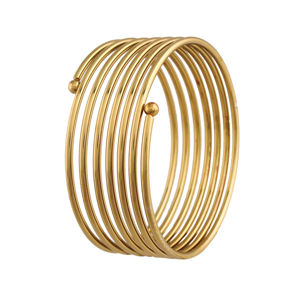 18k Gold Plated Spring Kada Bangles for Women - Wahe Jewels