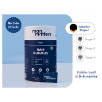 Thumbnail for Man Matters Biotin Nourish Hair Gummies - Strawberry Flavor With Zinc & Multivitamins