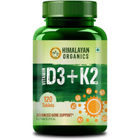 Thumbnail for Himalayan Organics Vitamin D3 + K2 Promote Healthy Bones Nutraceutical Tablets - Distacart