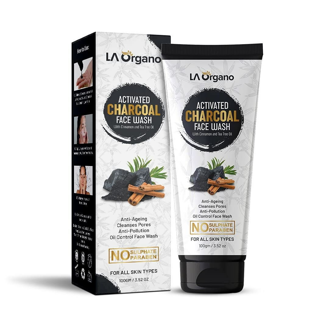 LA Organo Papaya Hydrating Face Gel with Alovera,Vit-E & Activate Charcoal Face Wash Combo