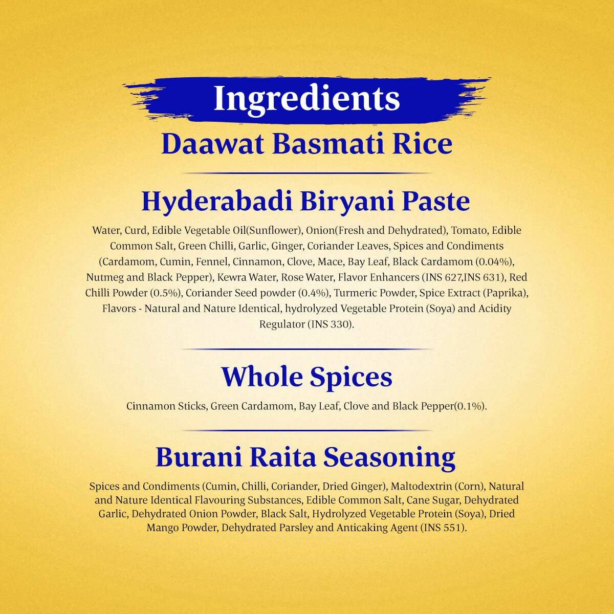 Daawat Biryani Kit Hyderabadi - Authentic Recipe