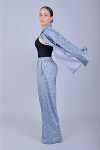Thumbnail for Bluebird Women's Printed Co-ord Set Rock Blue