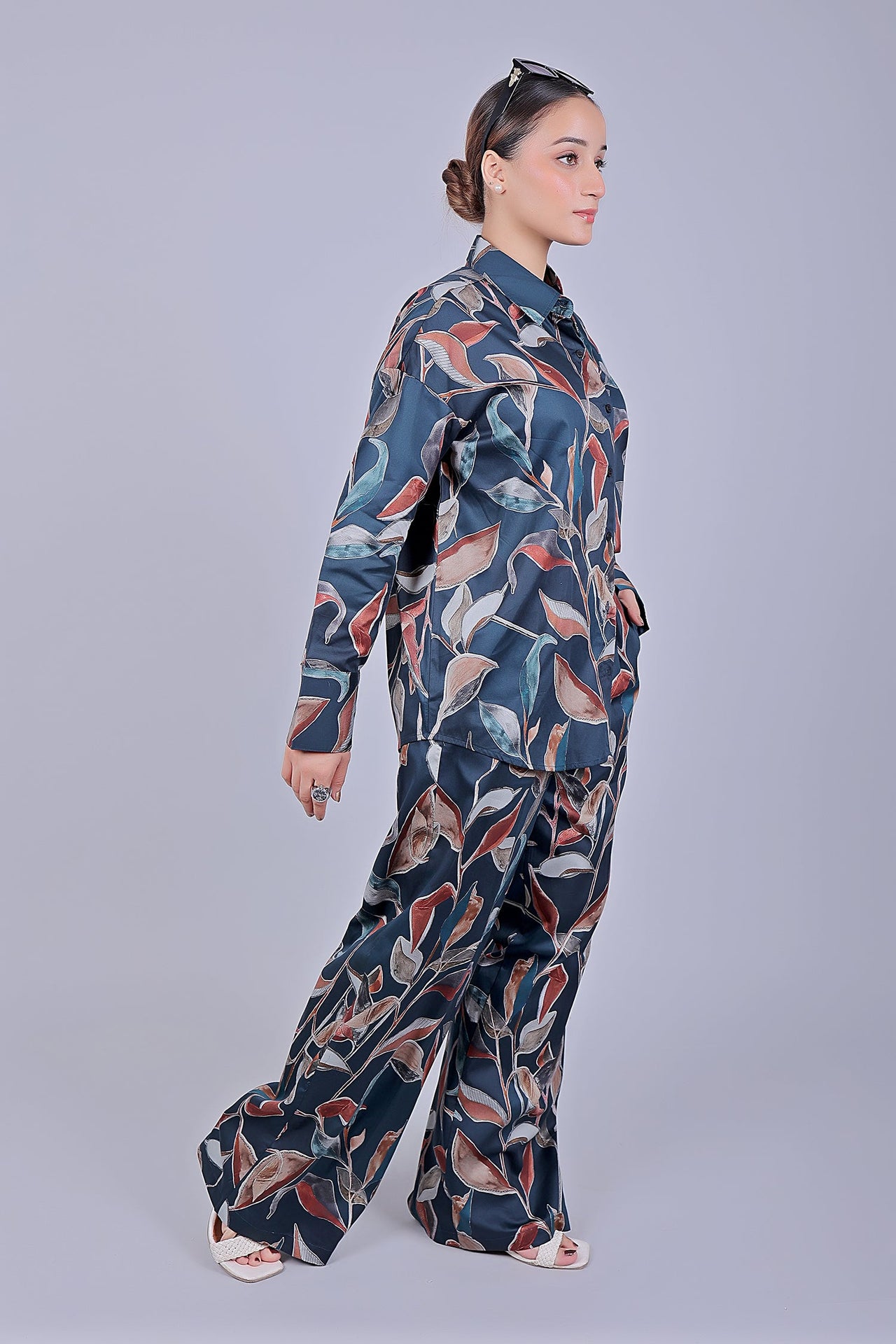 Bluebird Women's Printed Co-ord Set Dark Blue