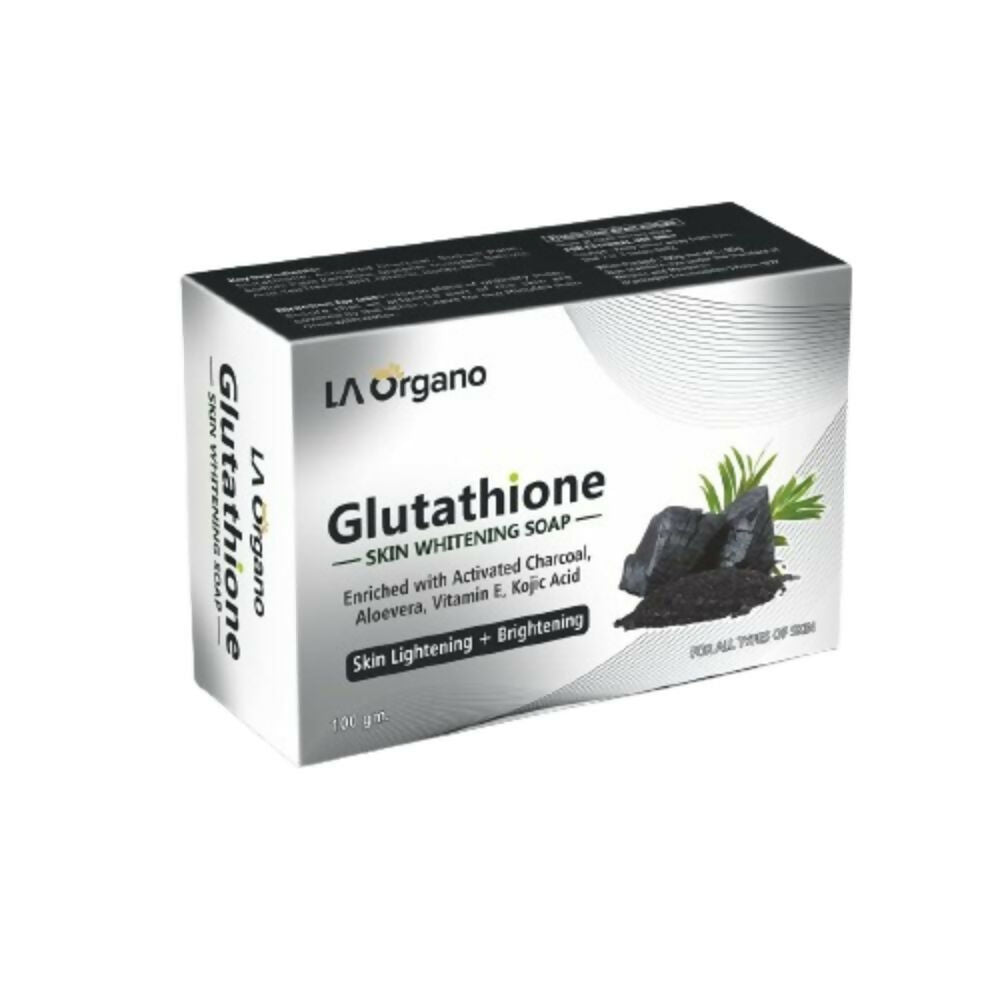 LA Organo Glutathione Activated Charcoal Skin Whitening Soap
