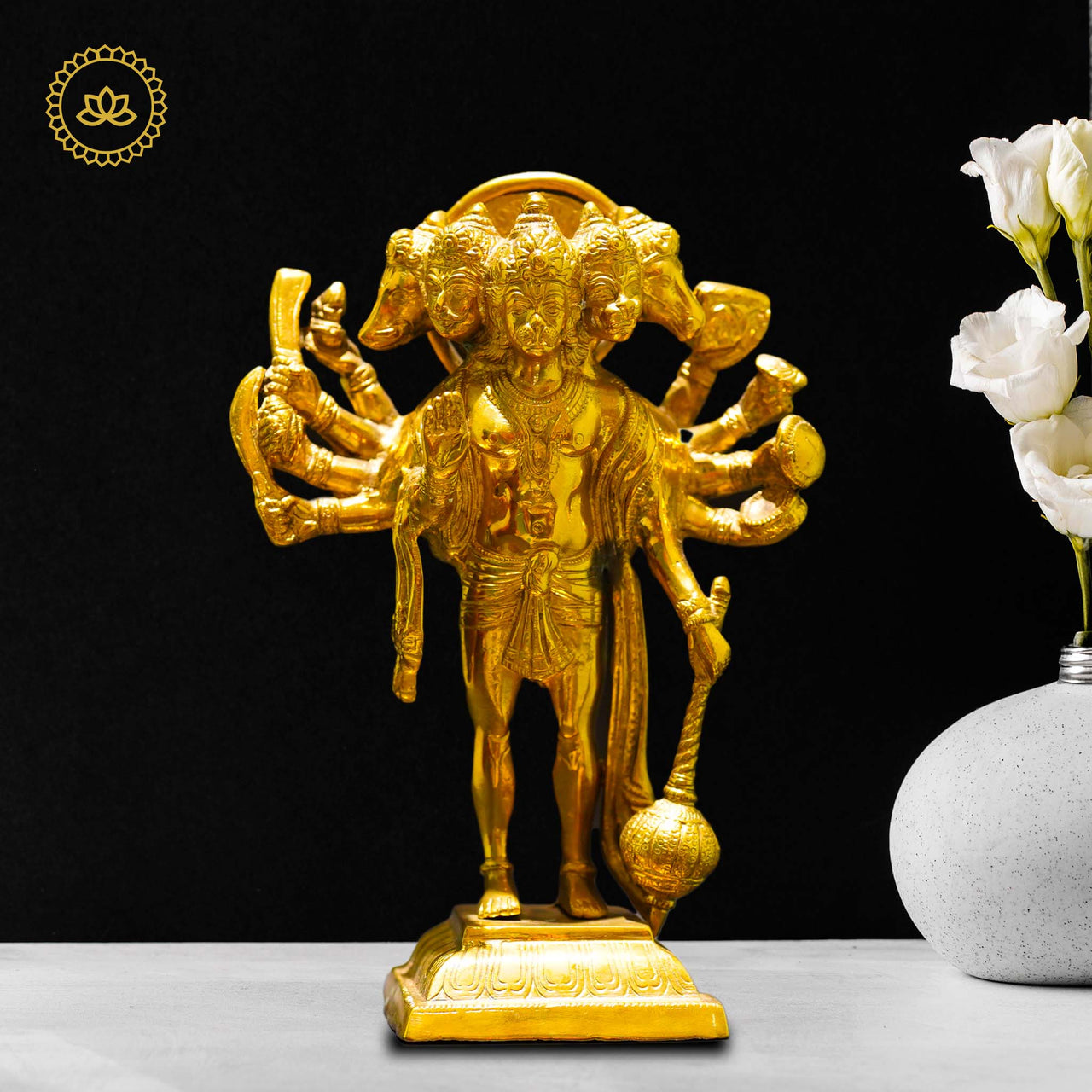 Brass Panchmukhi Hanuman - Powerful Symbol of Strength and Devotion - Distacart