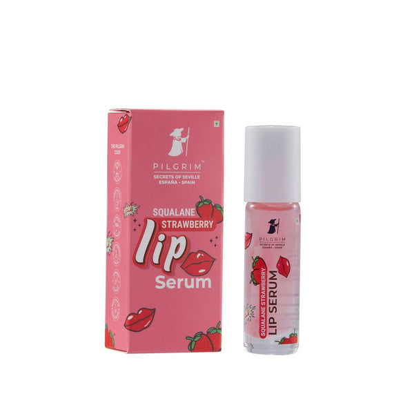 Pilgrim Spanish Lip Serum (Strawberry) with Roll-on For Visibly Plump Lips, Hydrating Lip Serum For Dark Lips - Distacart