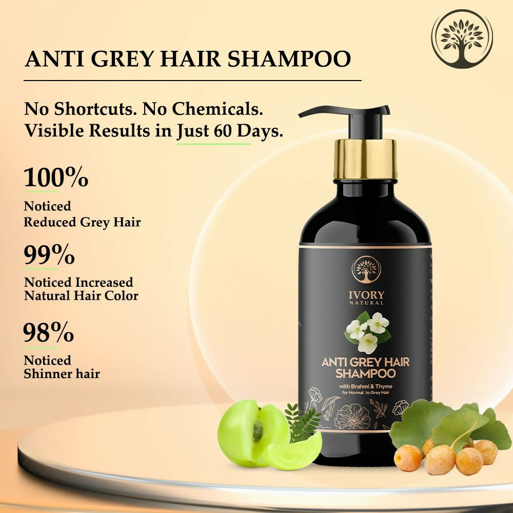 Buy Ivory Natural Grey Hair Shampoo For Nature-Inspired Grey Coverage ...