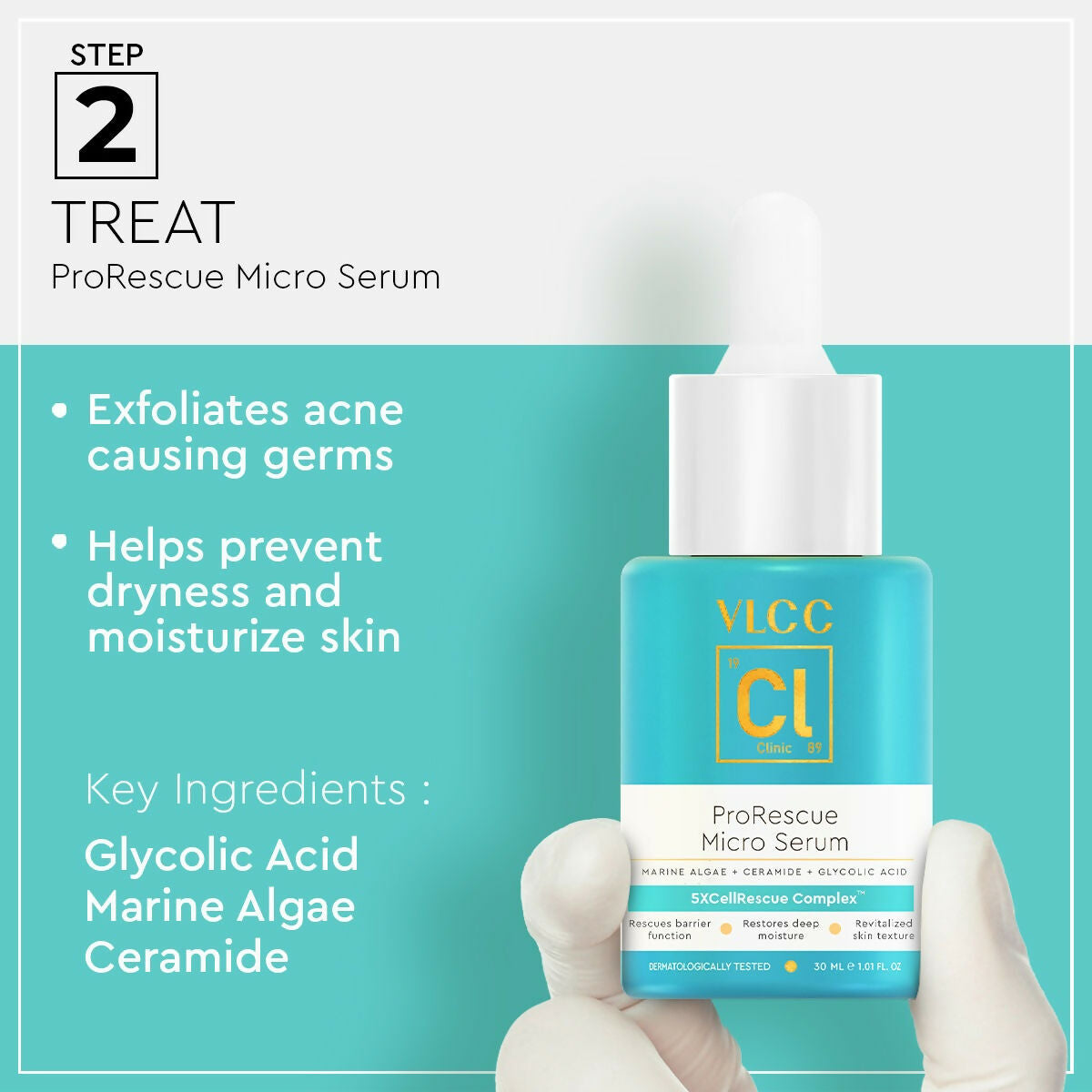 VLCC Clinic Acne Control Regime CSMS (Cleanser, Serum, Moisturizer, Sunscreen) For Acne Care Combo