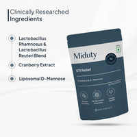 Thumbnail for Miduty by Palak Notes UTI Relief with D-Mannose And Cranberry-Vanilla Flavor - Distacart