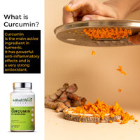 Thumbnail for Health Veda Organics Curcumin C3 + Bioperine Capsules - Distacart