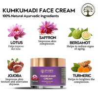 Thumbnail for Ivory Natural Kumkumadi Night Cream For Skin For Skin Tone & Texture, Reduce Blemishes & Dark Spots