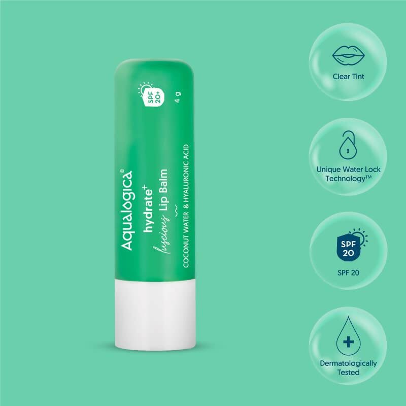 Aqualogica Hydrate+ Luscious Lip Balm With Coconut Water & Hyaluronic Acid - Distacart