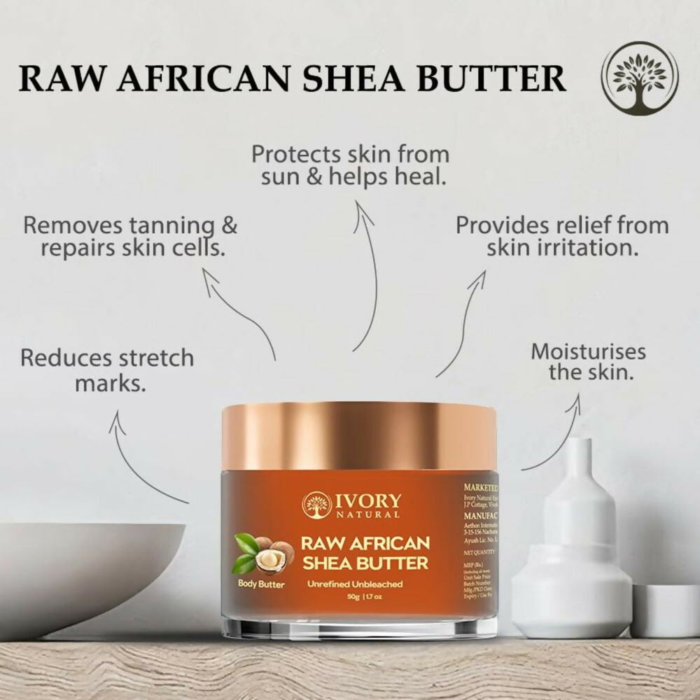 Ivory Natural African Shea Butter Unrefined For Skin and Hair, Rich in Antioxidants and Natural Hydration