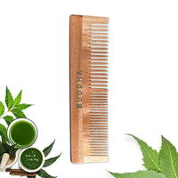 Thumbnail for Buddha Natural Dual Tooth Kacchi Neem Wooden Comb