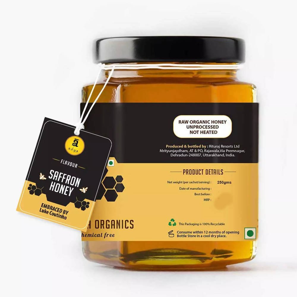 Adya Organics Saffron Infused Limited Edition Honey