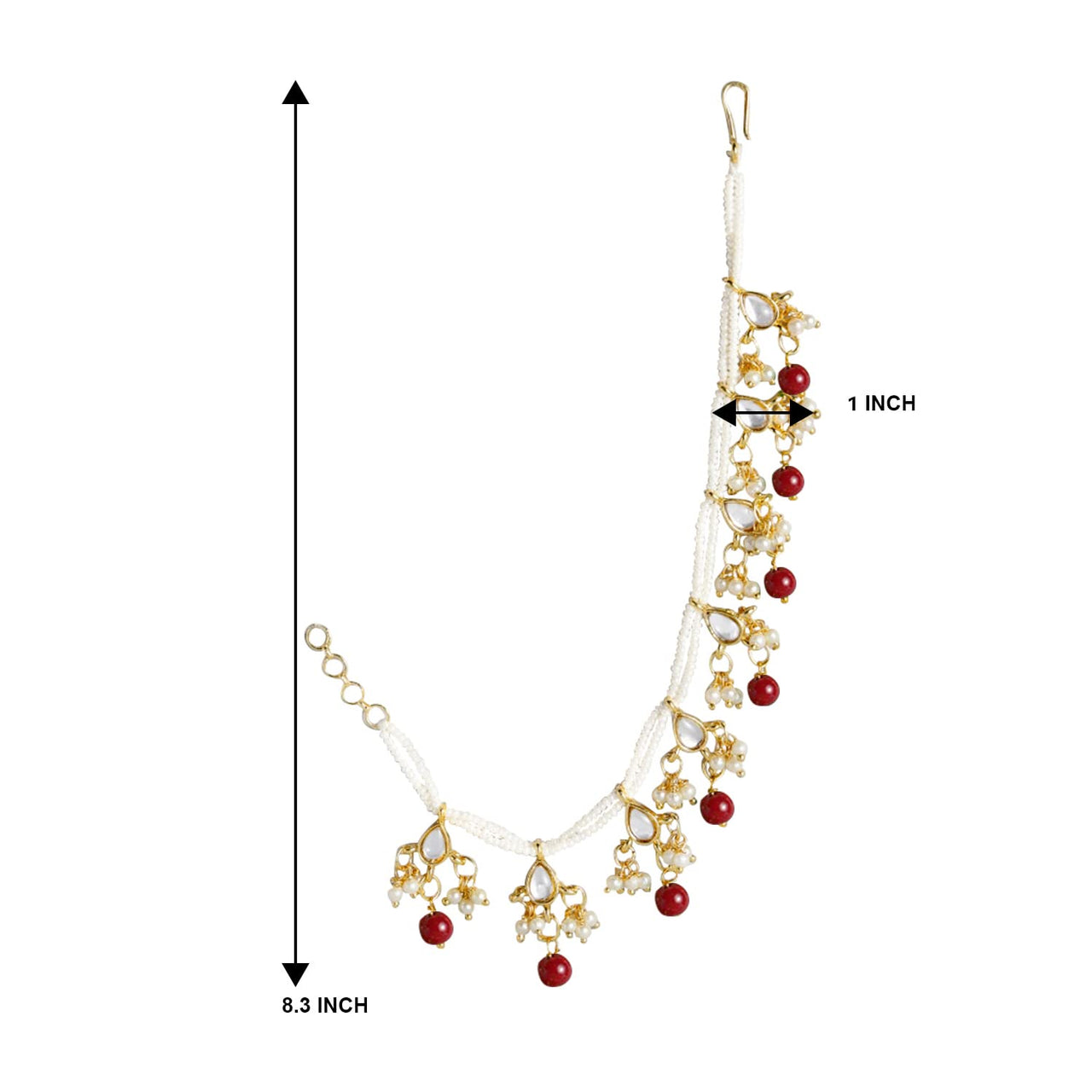 18k Gold Plated Long Pearl Drop Beads Earring Chain Accessories For Women - Wahe Jewels