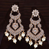 Thumbnail for 18K Alloy with Pearl Love Drop Earring for Women, White - Wahe Jewels