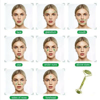 Thumbnail for WishCare Face Massage Jade Roller For Glowing Skin - Green