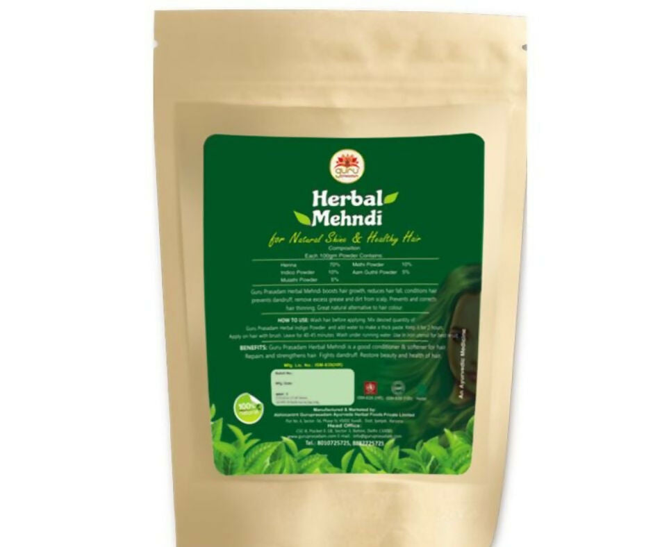 Guru prasadam 100% Herbal Pure Henna - Distacart