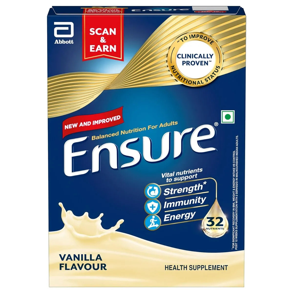 Ensure Nutritional Powder Vanilla Flavour - Balanced Nutrition Drink, Helps in Weight Management