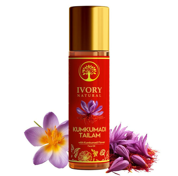 Ivory Natural Kumkumadi Tailam Face Oil - Saffron And Lotus Essence For Skin Revitalization - Distacart