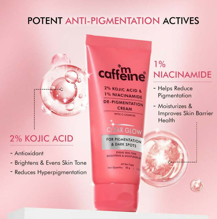 mCaffeine Clear Glow 2% Kojic Acid,1% Niacinamide De-Pigmentation Cream