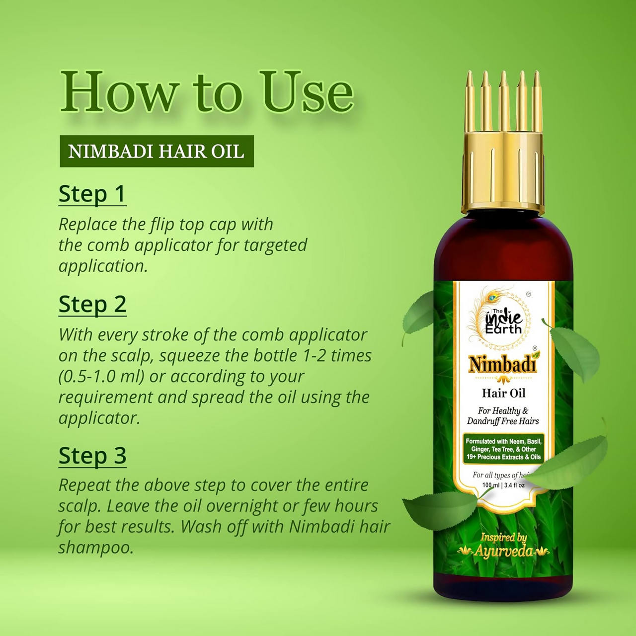 The Indie Earth Nimbadi Hair Oil For Healthy & Dandruff Free Hairs