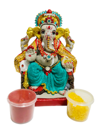 Thumbnail for Eco-Friendly Ganesh Idol Small (Non-Toxic Colors) With Kumkum & Akshat