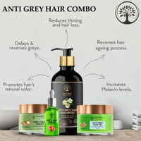 Thumbnail for Ivory Natural Grey Hair Advanced Combo (Serum, Shampoo, Cream & Gel) For Both Men & Women - Distacart