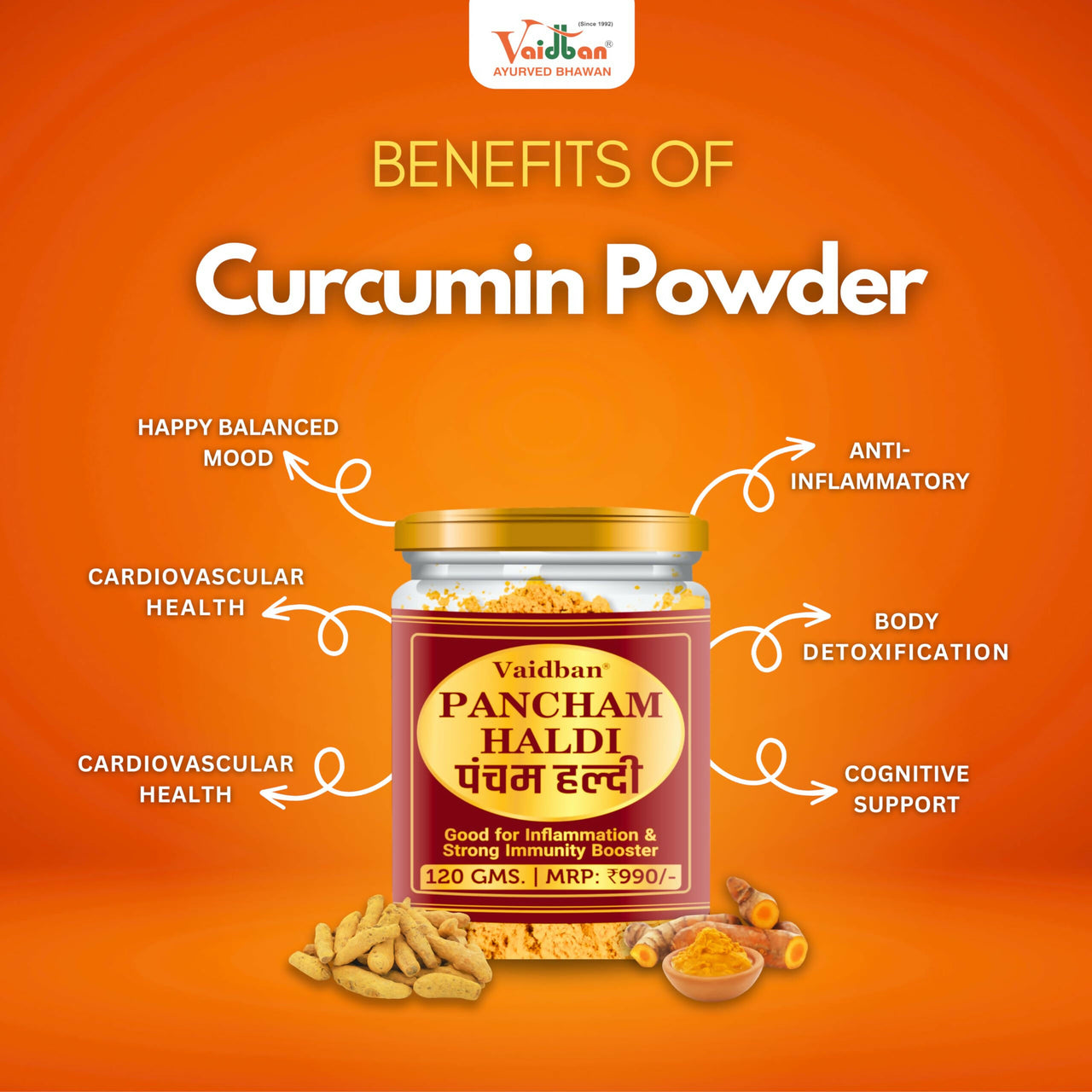 Vaidban Pancham Haldi (Organic Haldi Powder)