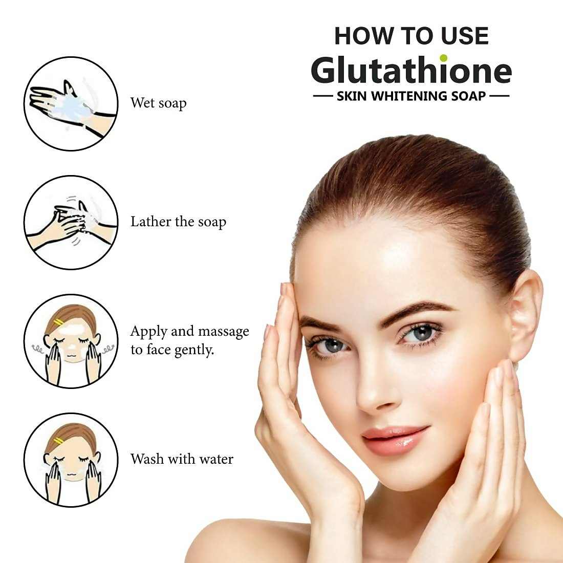 LA Organo Glutathione Activated Charcoal Skin Whitening Soap