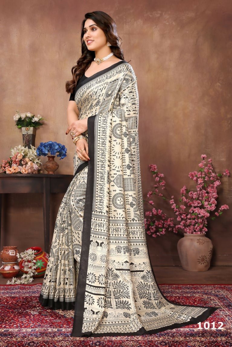 Aafreen Partywear Designer Black Khadi Fancy Saree - Distacart