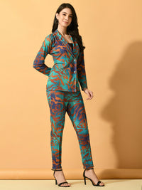 Thumbnail for Myshka Women's Multi Printed Coat With Trousers - Distacart