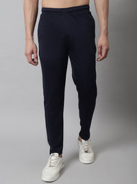 Thumbnail for Jainish Men's Navy Blue Solid Streachable Lycra Trackpants - Distacart