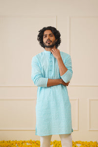 Thumbnail for Jompers Men's Sky Embroidered Kurta Only - Distacart