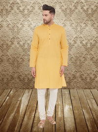 Thumbnail for Even Apparels Men's Pintuck Fancy Yellow Kurta - Distacart