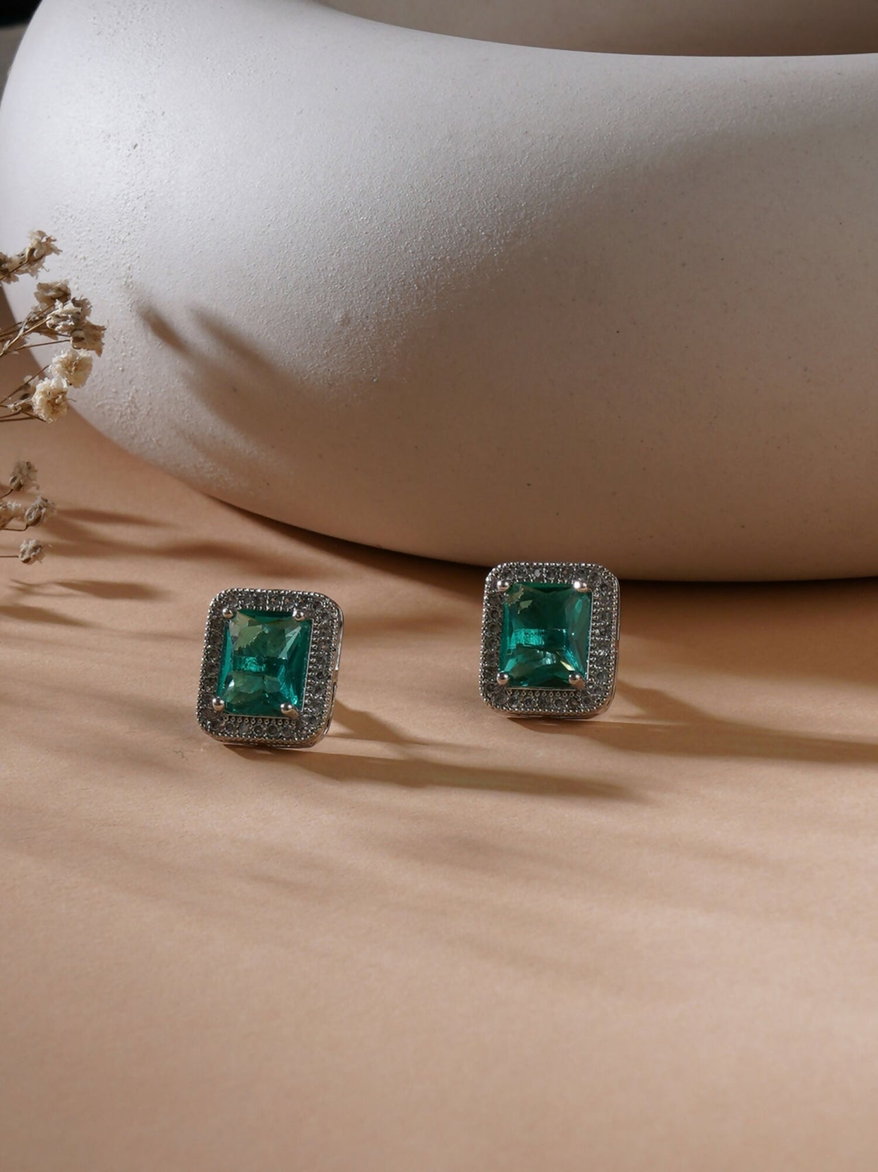 stone stud (Light green ) - Ruby Raang - Distacart