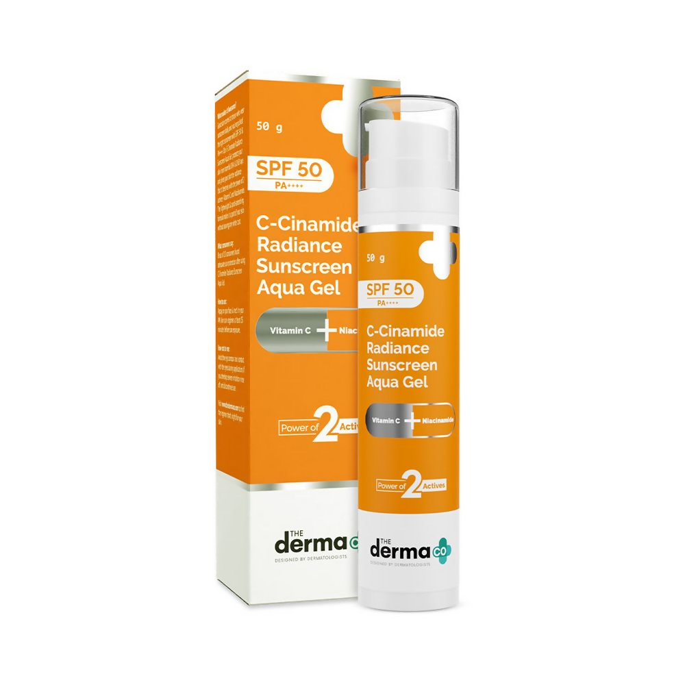 The Derma Co C-Cinamide Radiance Sunscreen Aqua Gel with SPF 50