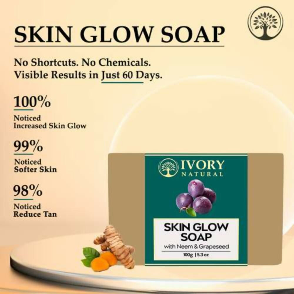 Ivory Natural Skin Glow Soap - Revitalizes, Moisturizes, And Natural Radiance