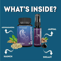 Thumbnail for Aadar Ayurvedic Combo- Performance Oil & Straight Up Capsules - Distacart