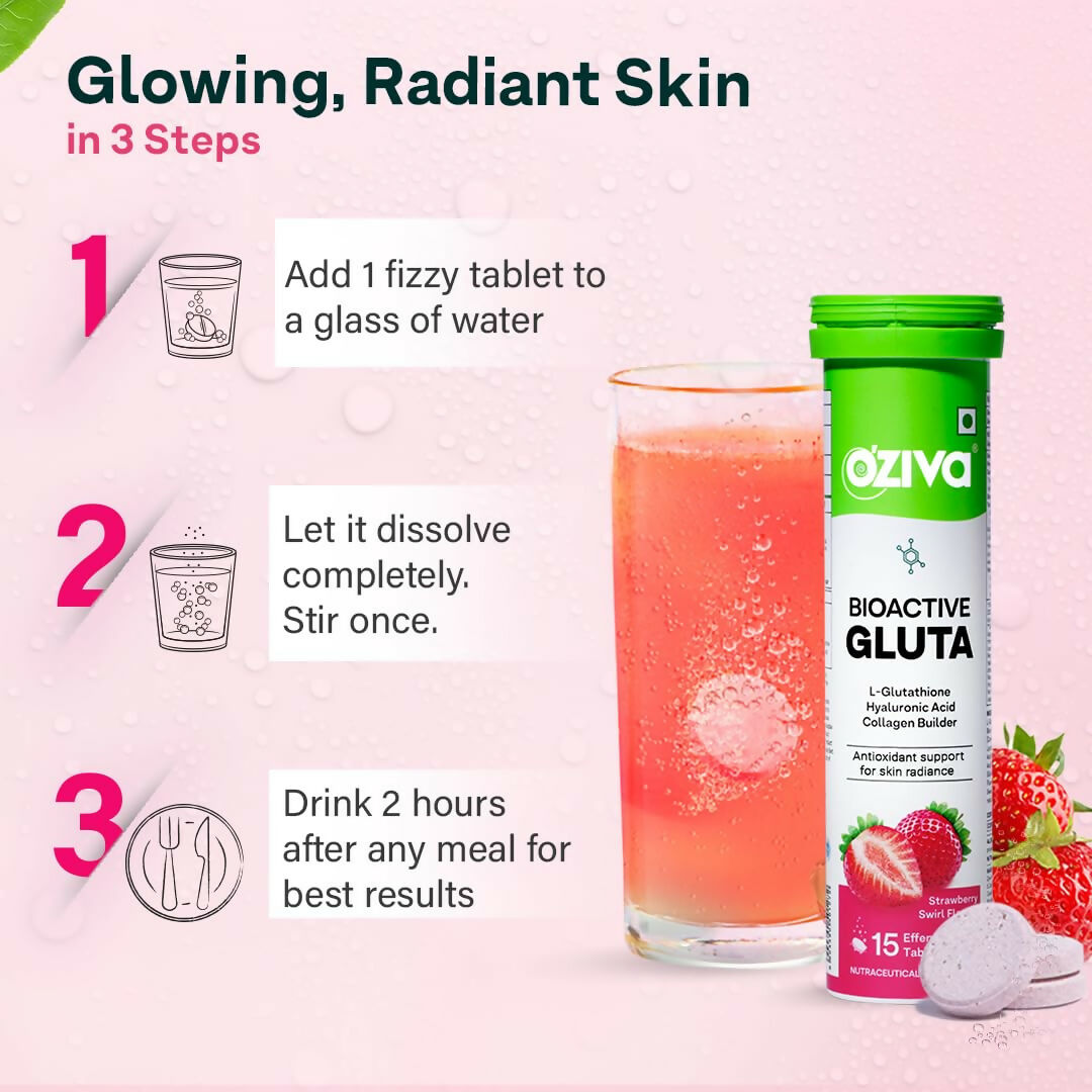 OZiva Bioactive Gluta Fizzy Effervescent Tablets