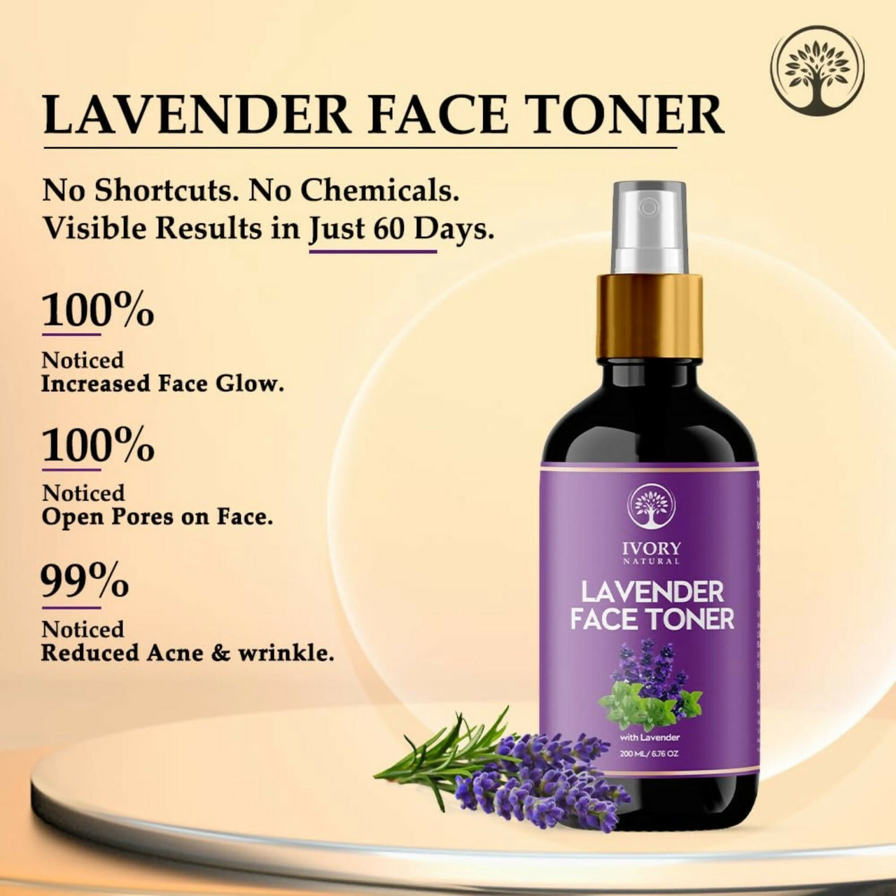 Buy Ivory Natural Lavender Facial Toner For Acne, Even Skin Tone Online ...