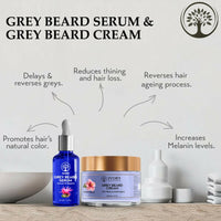 Thumbnail for Ivory Natural Grey Combo For Beard - Serum & Cream For Rejuvenates Natural Beard Shade And Supports Natural Black Color