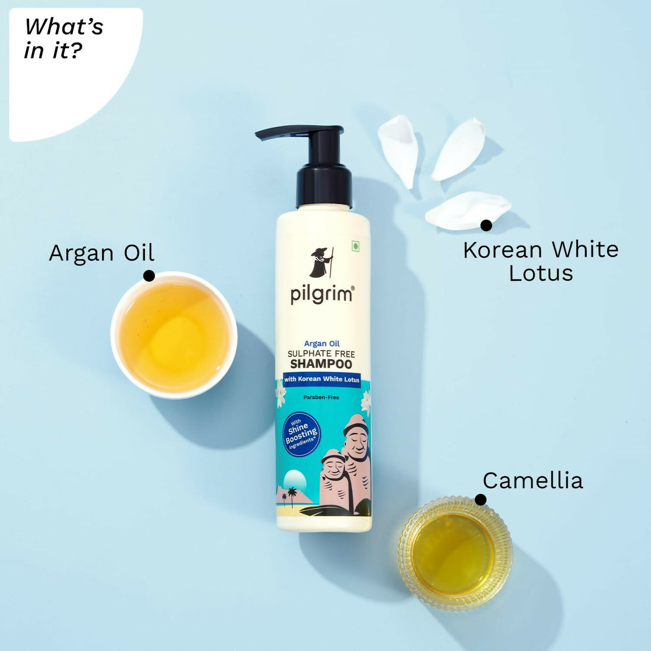 Pilgrim Sulphate Free Shampoo For Dry Frizzy Hair With Korean White Lotus - Distacart
