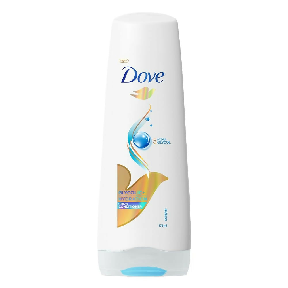 Dove Glycolic + Hydration Conditioner With 5% Hydra-Glycol For Upto 100 Hours Of Hydrated, Fluid Hair