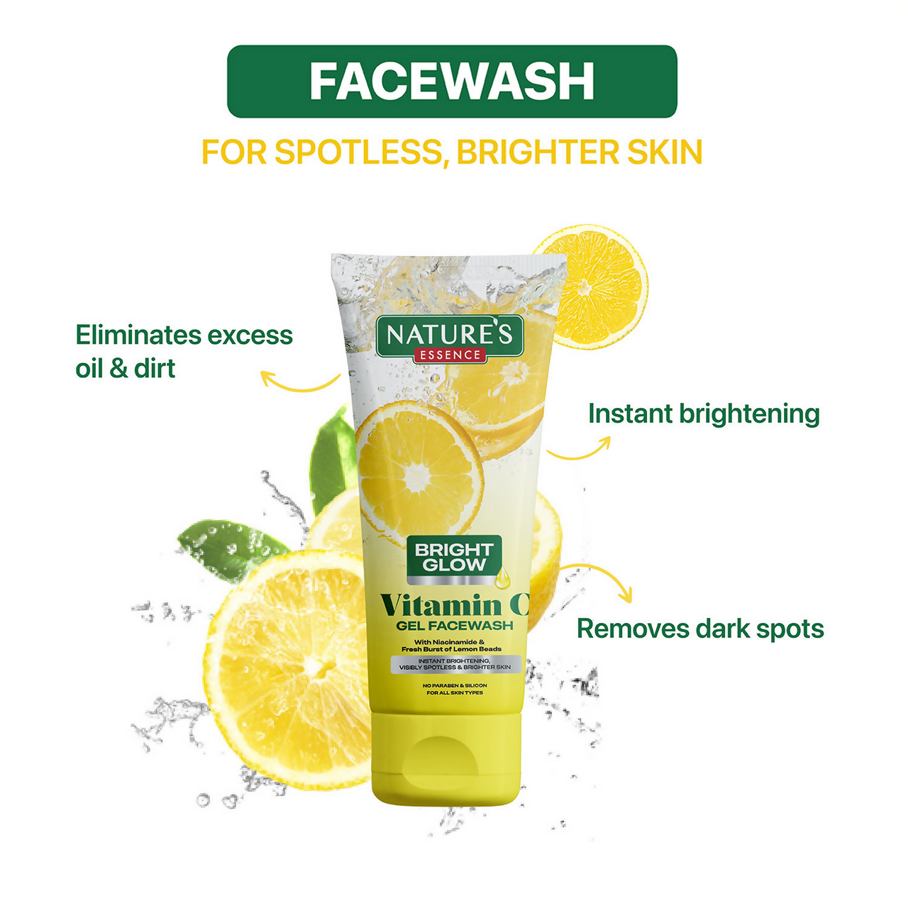 Nature's Essence Bright Glow Vitamin C Gel Face Wash