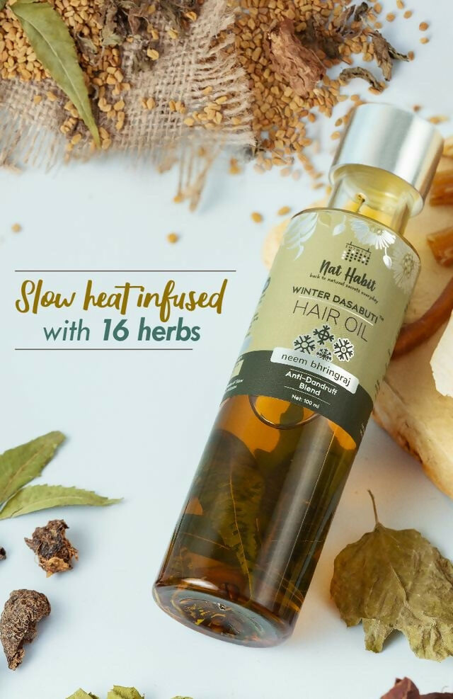 Nat Habit Neem Bhringraj Winter Hair Oil - Distacart