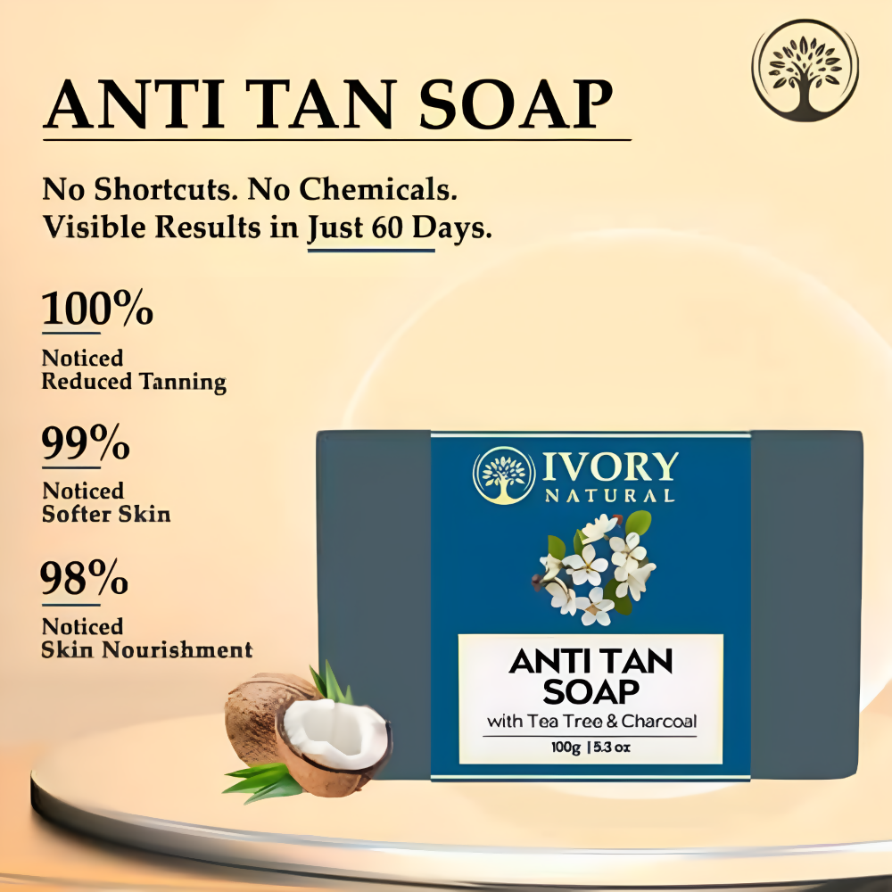 Ivory Natural Tan Soap - Tanning, Protect From Uv Rays For Both Men & Women