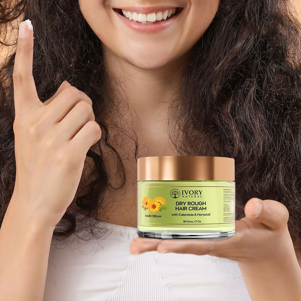 Ivory Natural Dry Frizzy Hair Cream - Detangles Hair, Manages Frizz And Scalp Dryness - Distacart